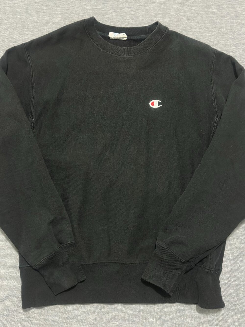 Champion Reverse Weave Sweatshirt Mens Medium Black Crewneck Pullover